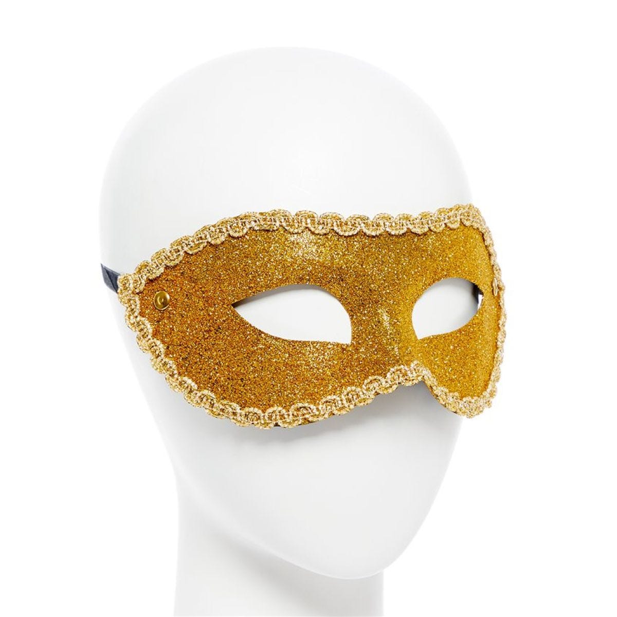 Gold Glitter Masquerade Mask