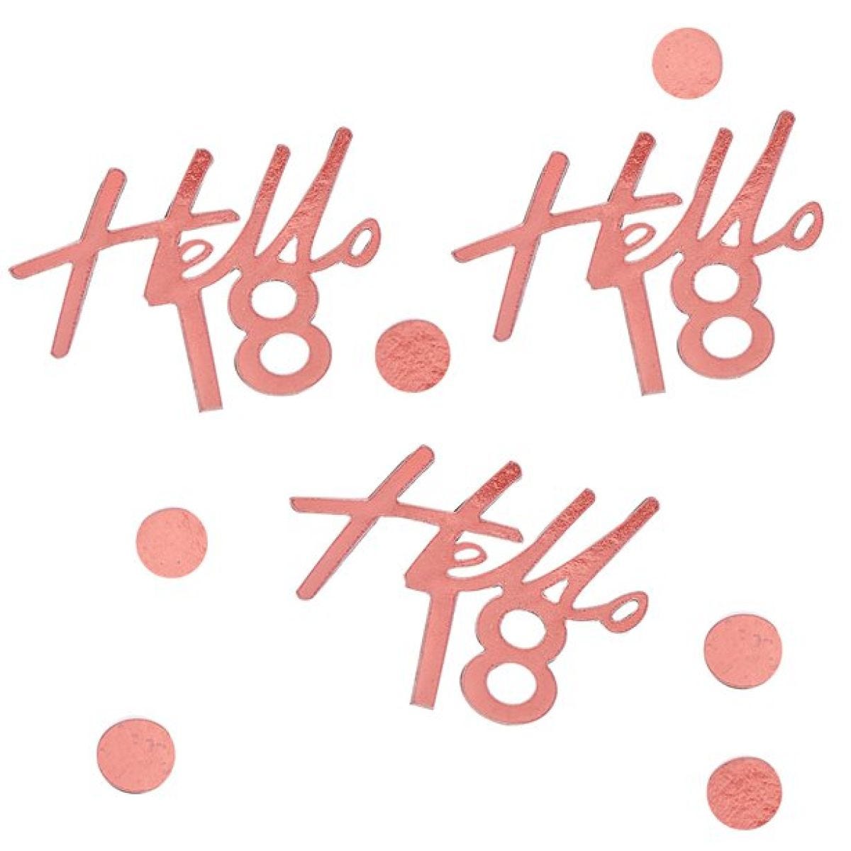 Mix It Up Rose Gold Hello 18 Birthday Confetti