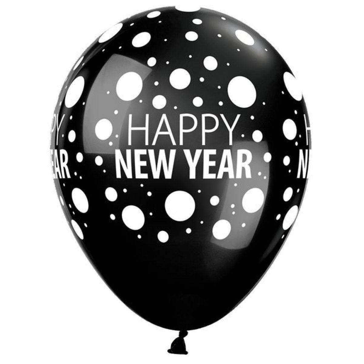 Happy New Year Dots Balloons - 11" Latex (25pk)