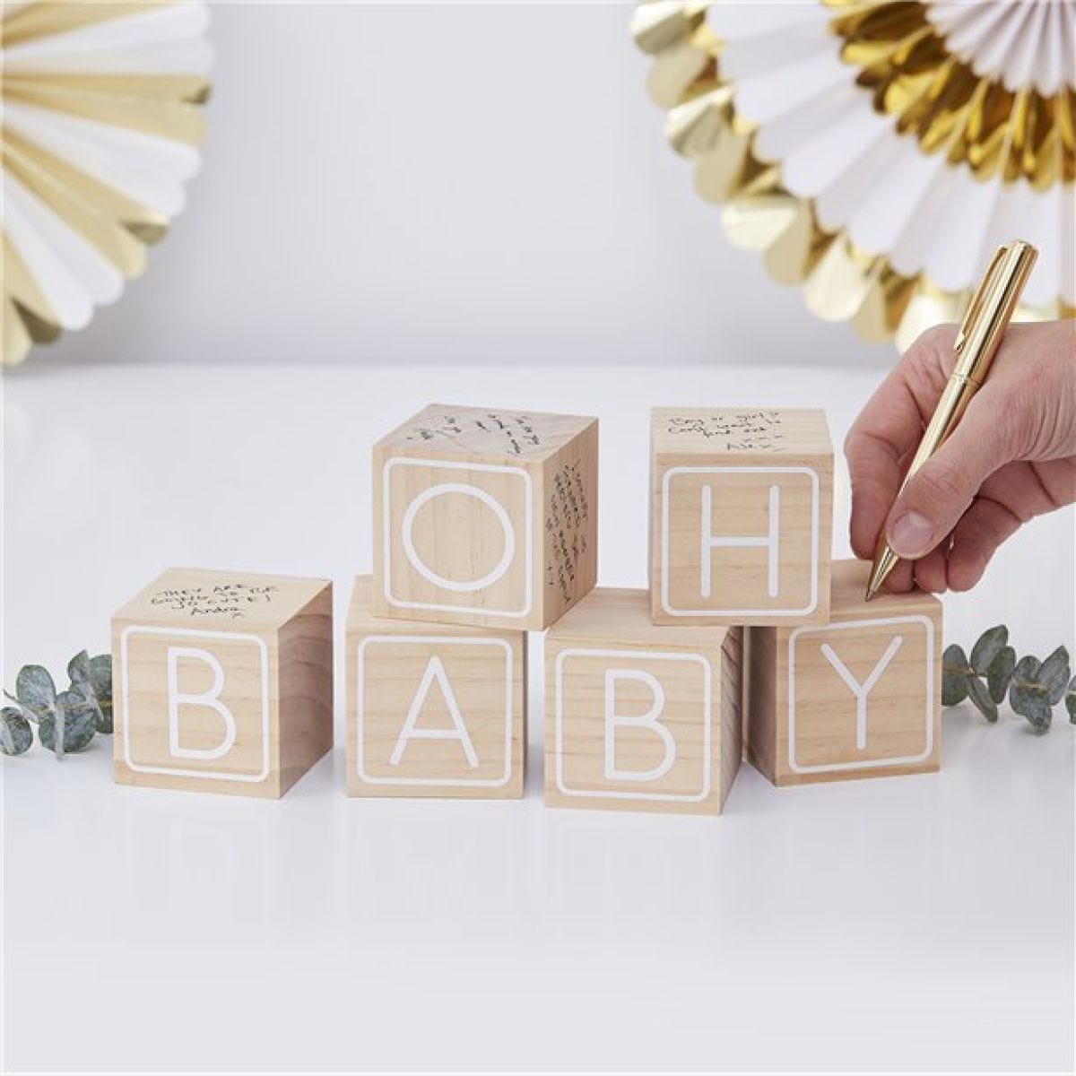 Oh Baby Building Blocks Guest Book (6pk)