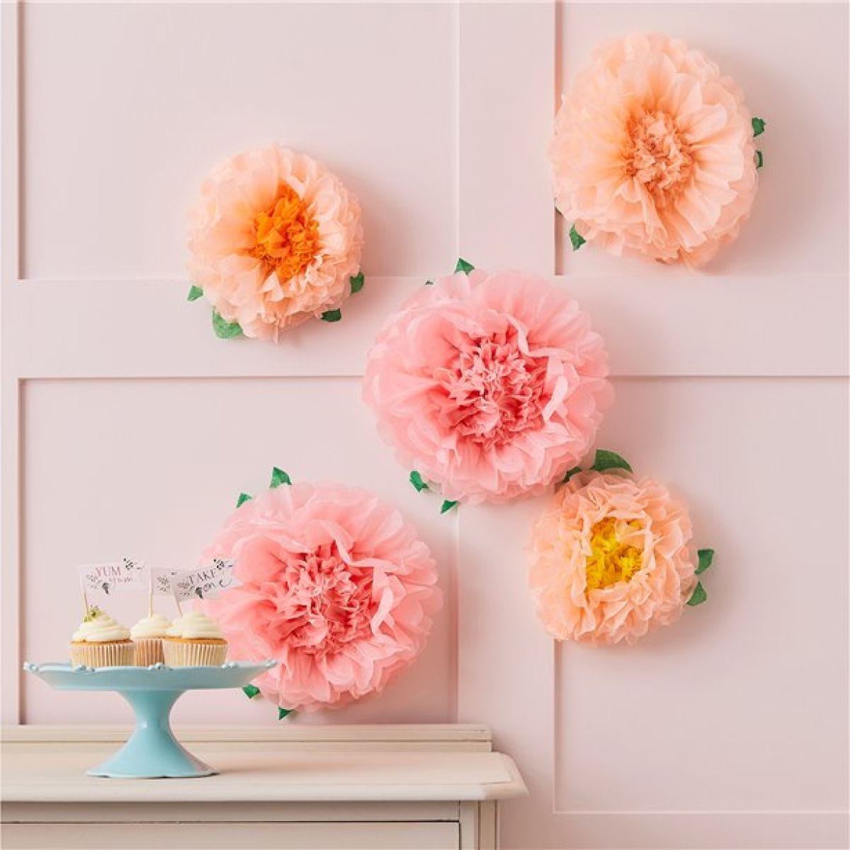 Fluffy Flower Decorations (6pk)