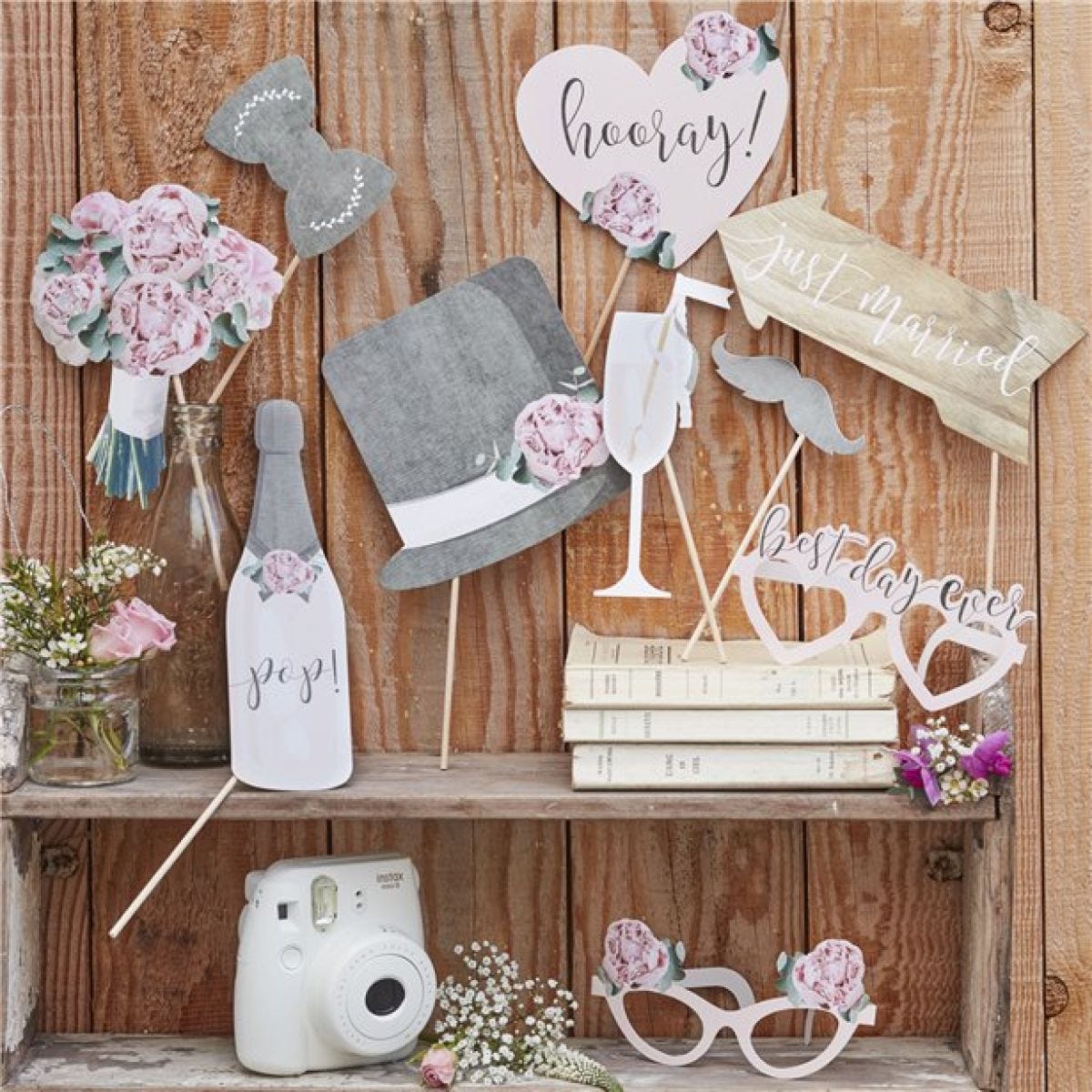 Rustic Country Photo Booth Props (10pk)