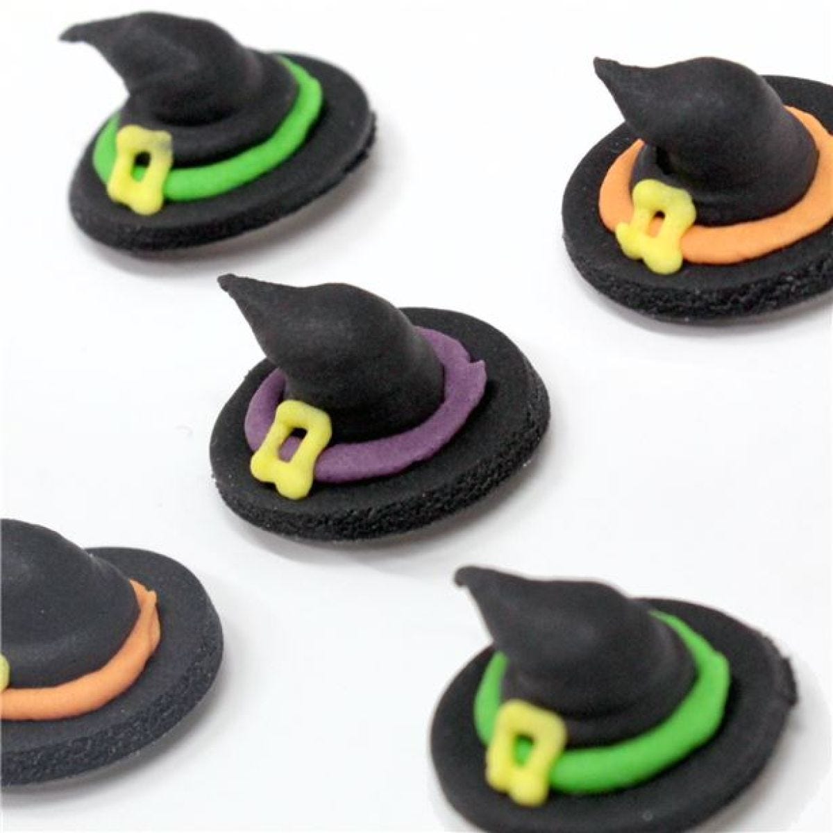 Witch Hat Sugar Cake Toppers x5