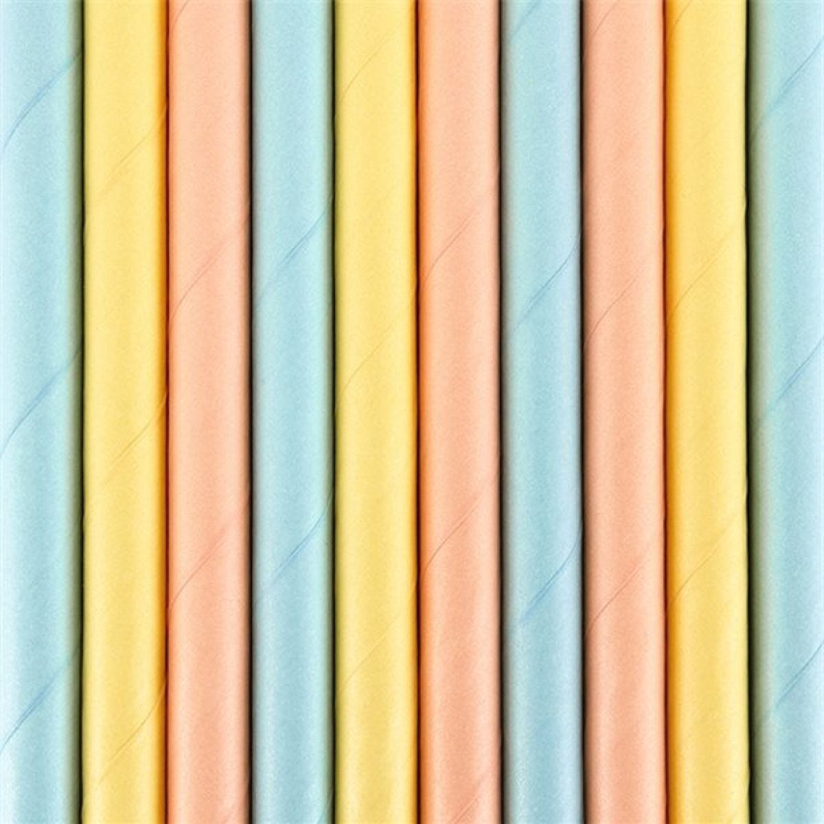 Pastel Mix Paper Straws (10pk)