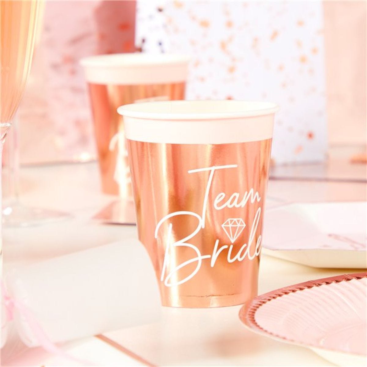 Team Bride Paper Cups - 250ml (8pk)