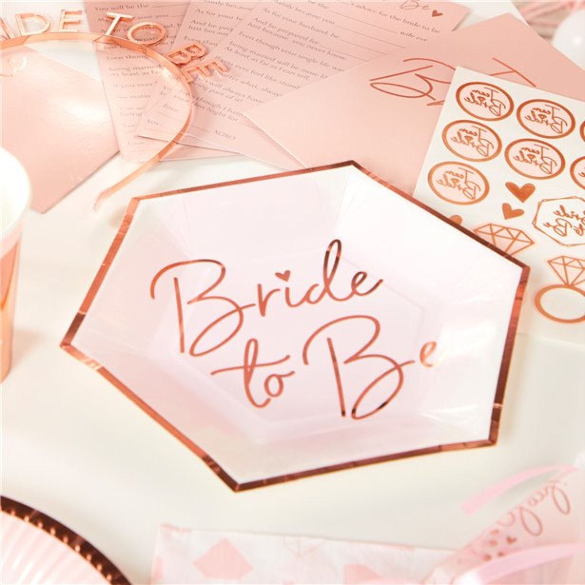 Team Bride Shaped Paper Plates - 18cm (8pk)