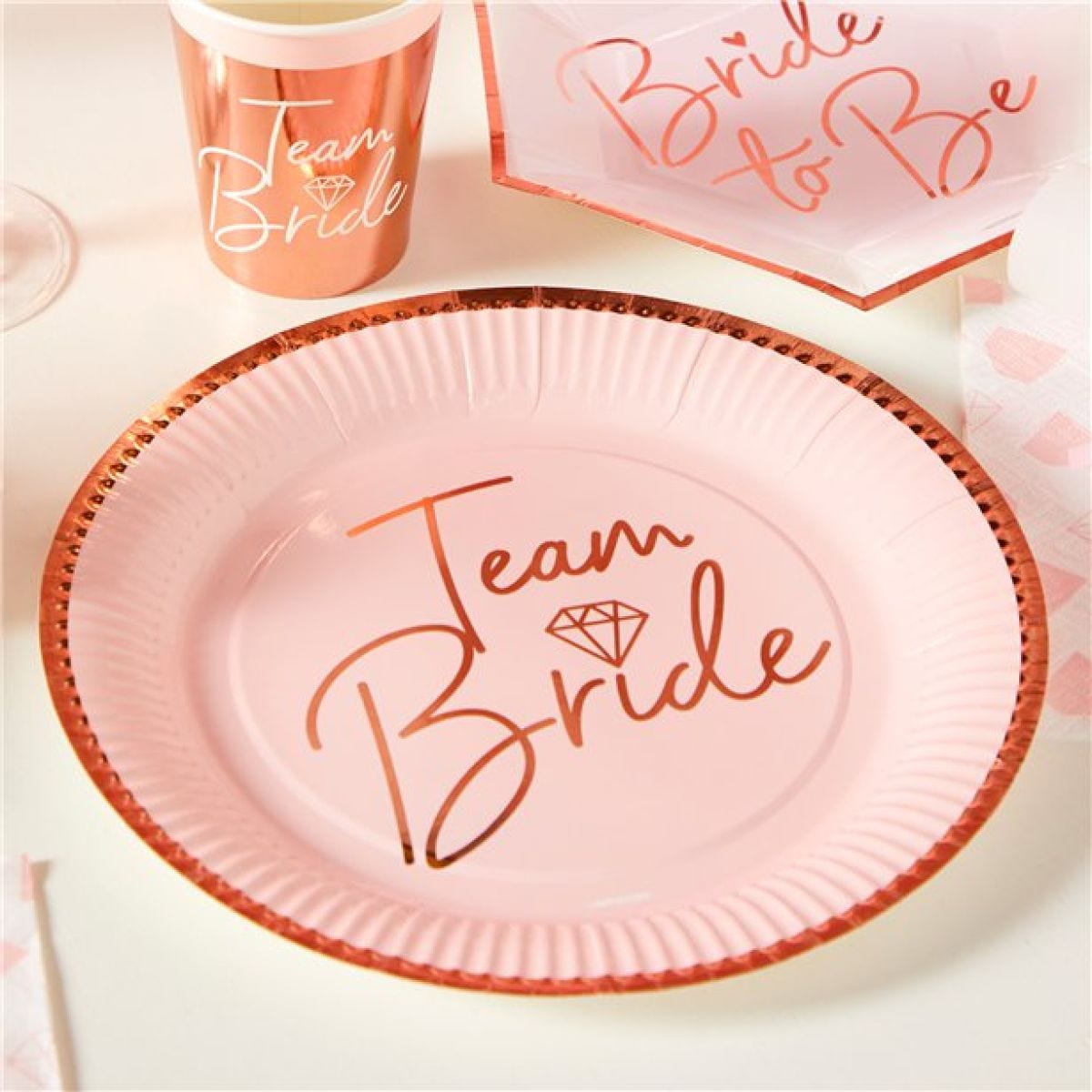 Team Bride Paper Plates - 23cm (8pk)