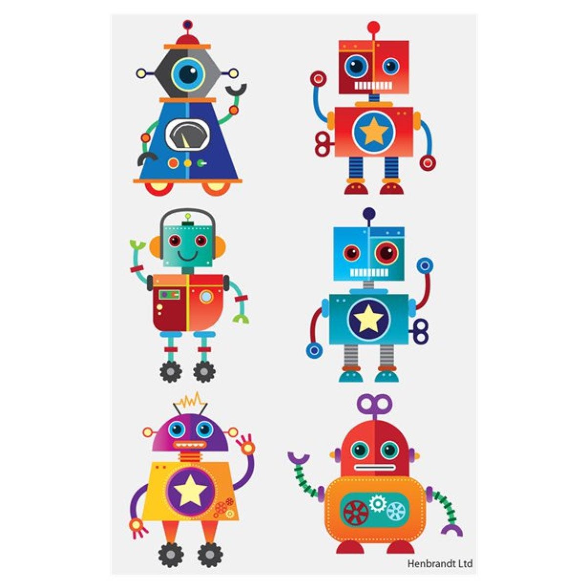 Robots Tattoo Sheet