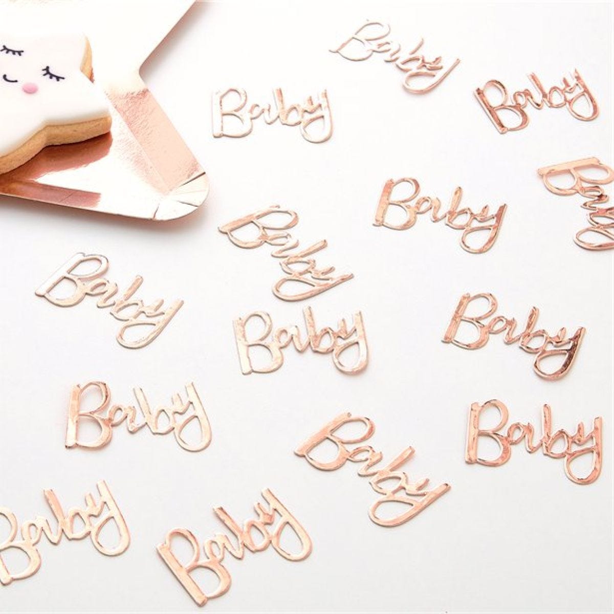 Twinkle Twinkle &apos;Baby&apos; Rose Gold Table Confetti - 14g