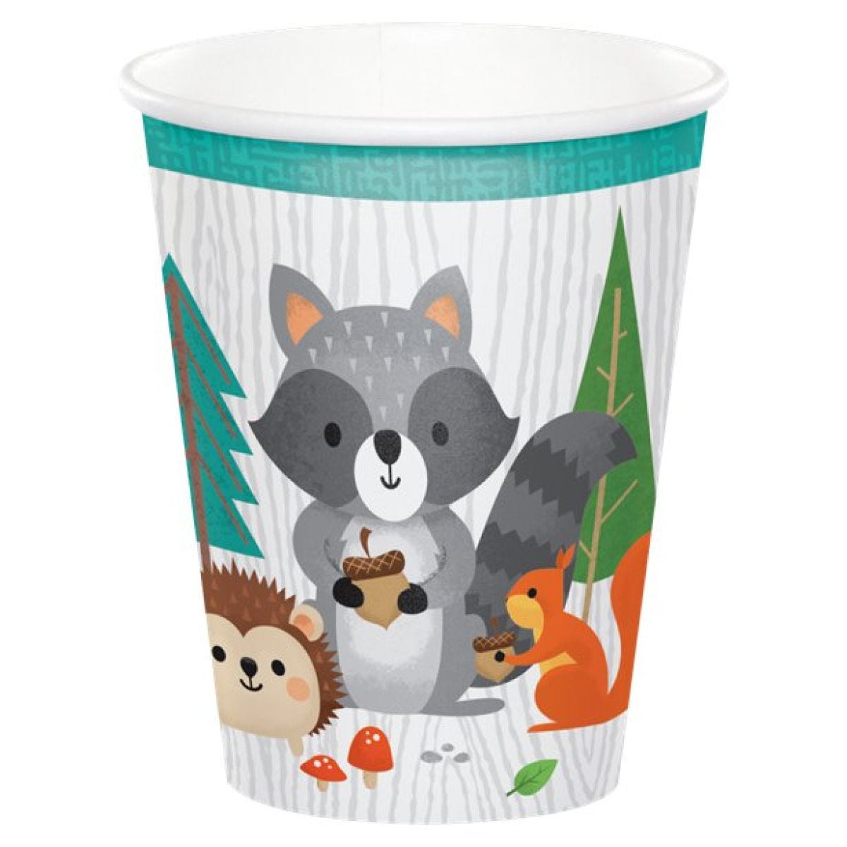 Woodland Animals Paper Cups - 256ml (8pk)