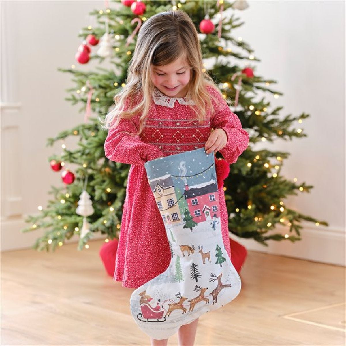 Christmas Scene Stocking - 45cm