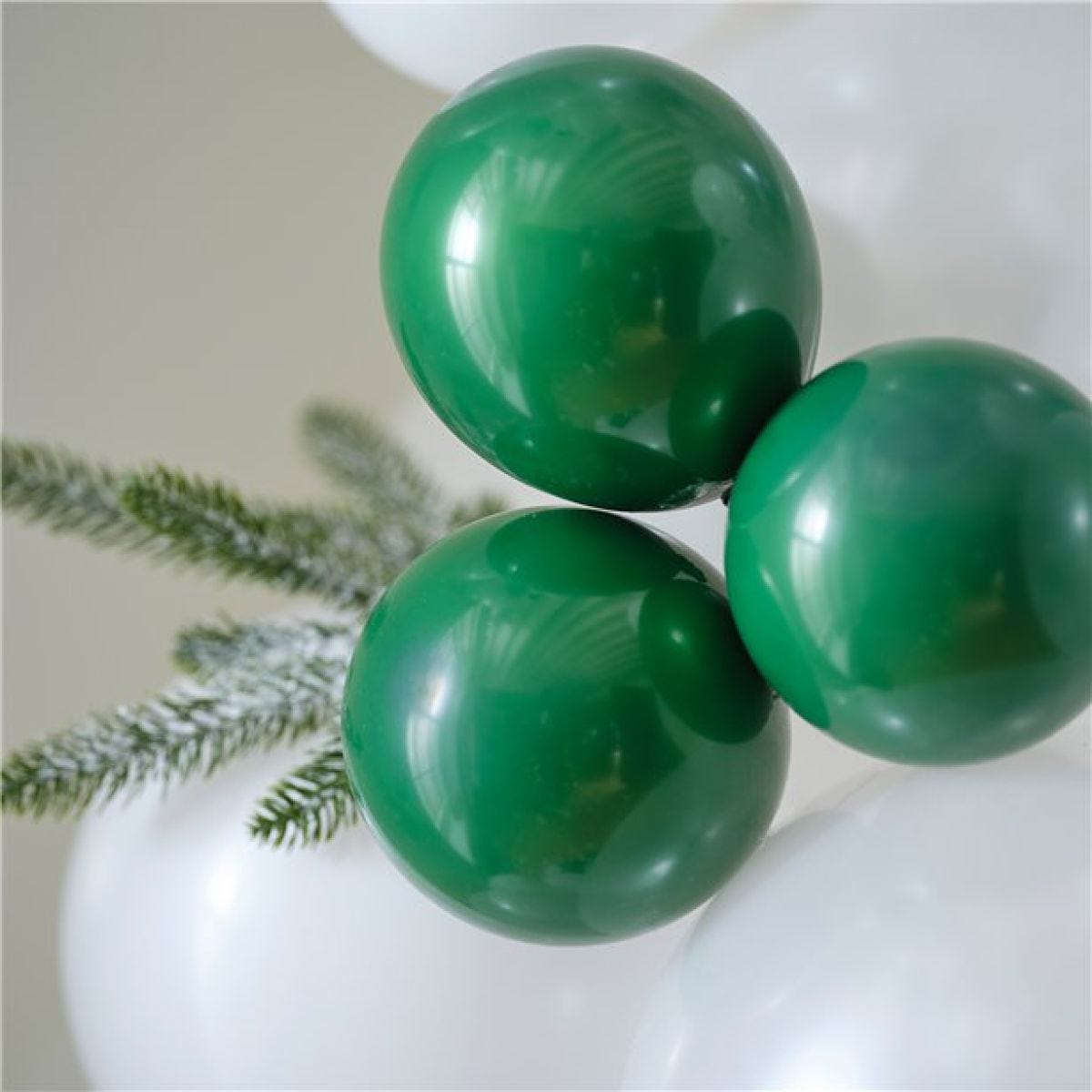 Festive Frosted Foliage Balloon Arch