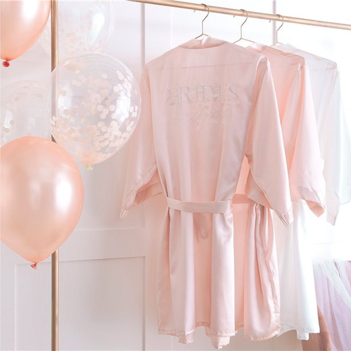 Blush Pink Brides Besties Hen Party Dressing Gown