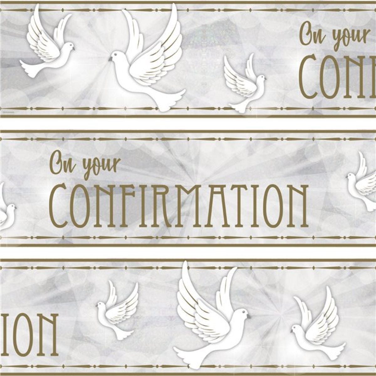 Confirmation Dove Paper Banners - 1m (3pk)