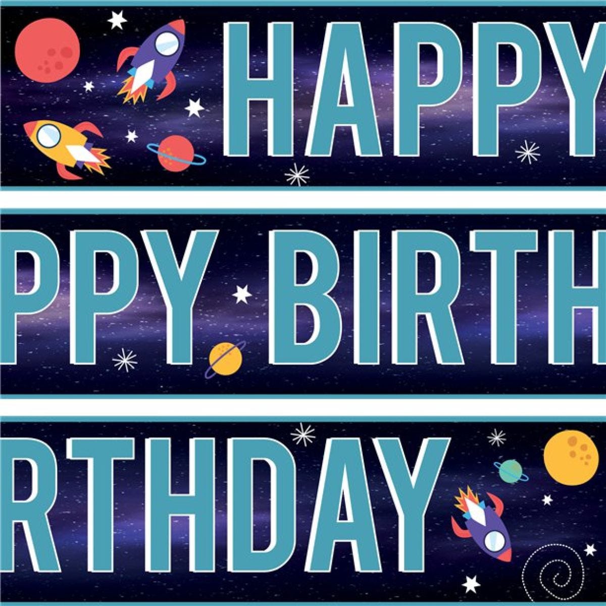 Space Paper Banners - 1m (3pk)
