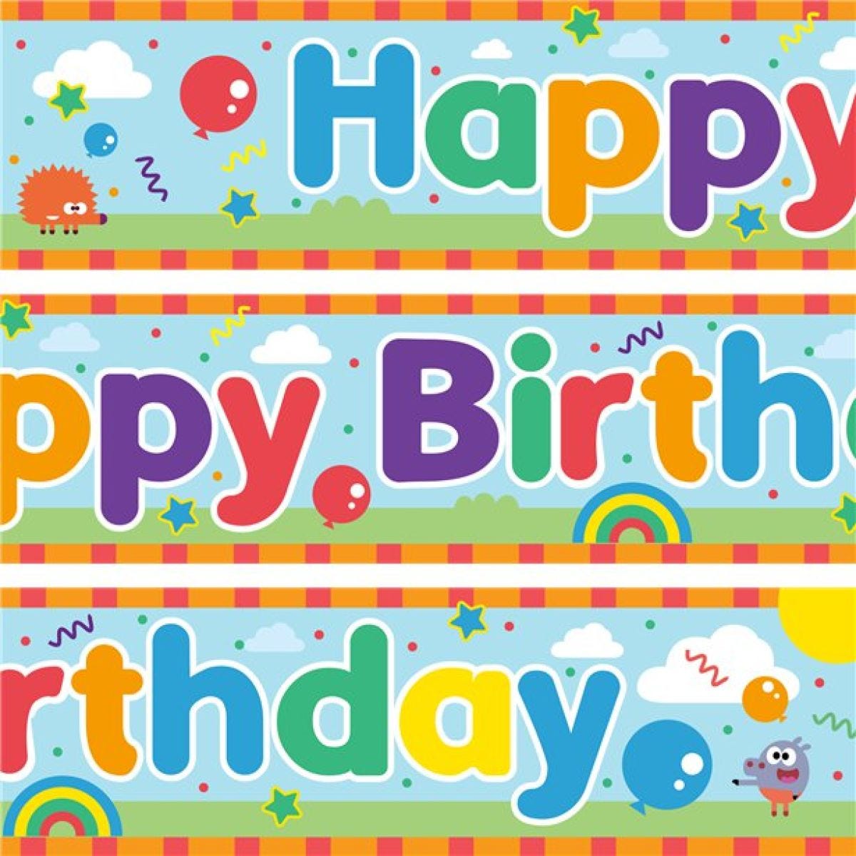 Hey Duggee Style Paper Banners - 1m (3pk)
