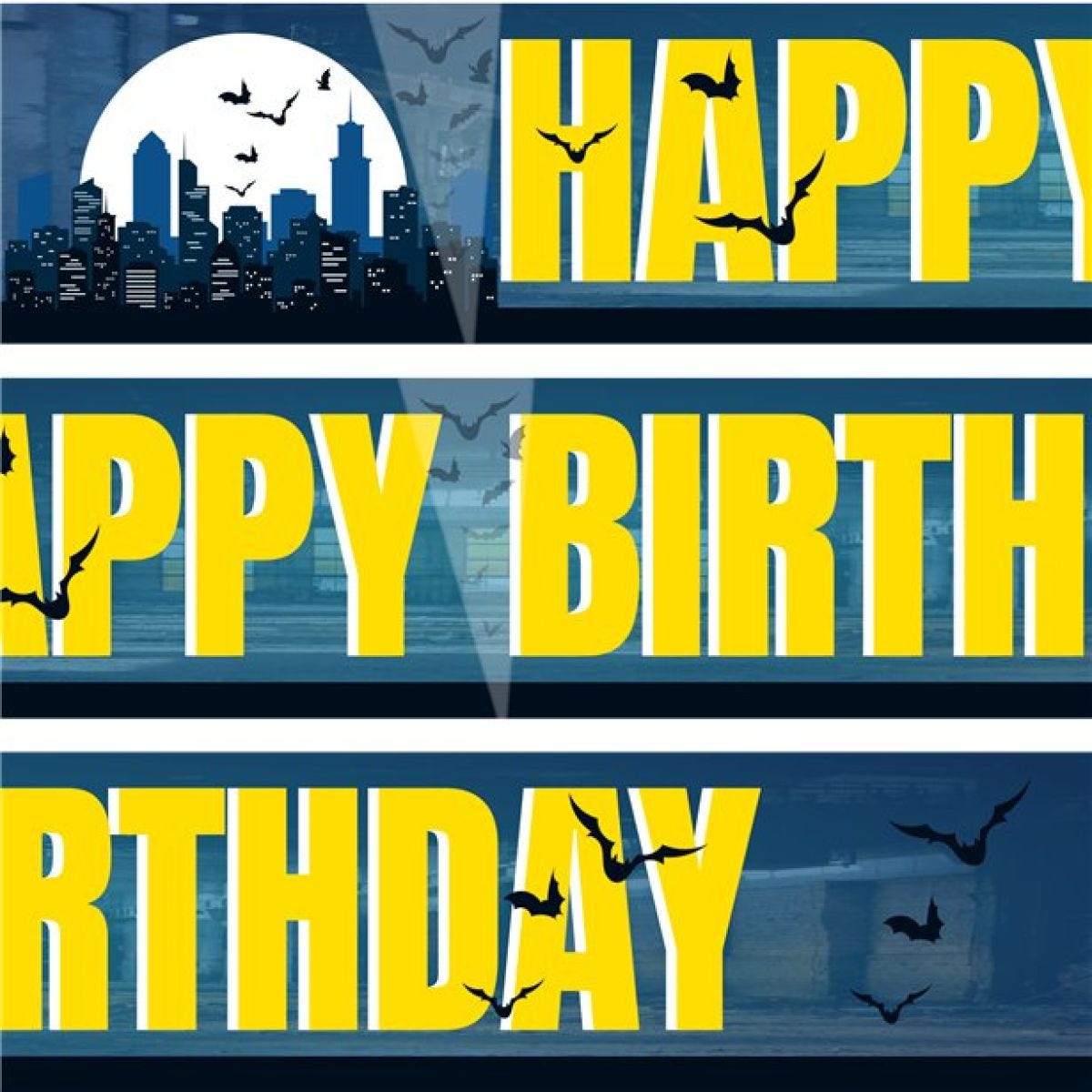 Batman Style Paper Banners - 1m (3pk)