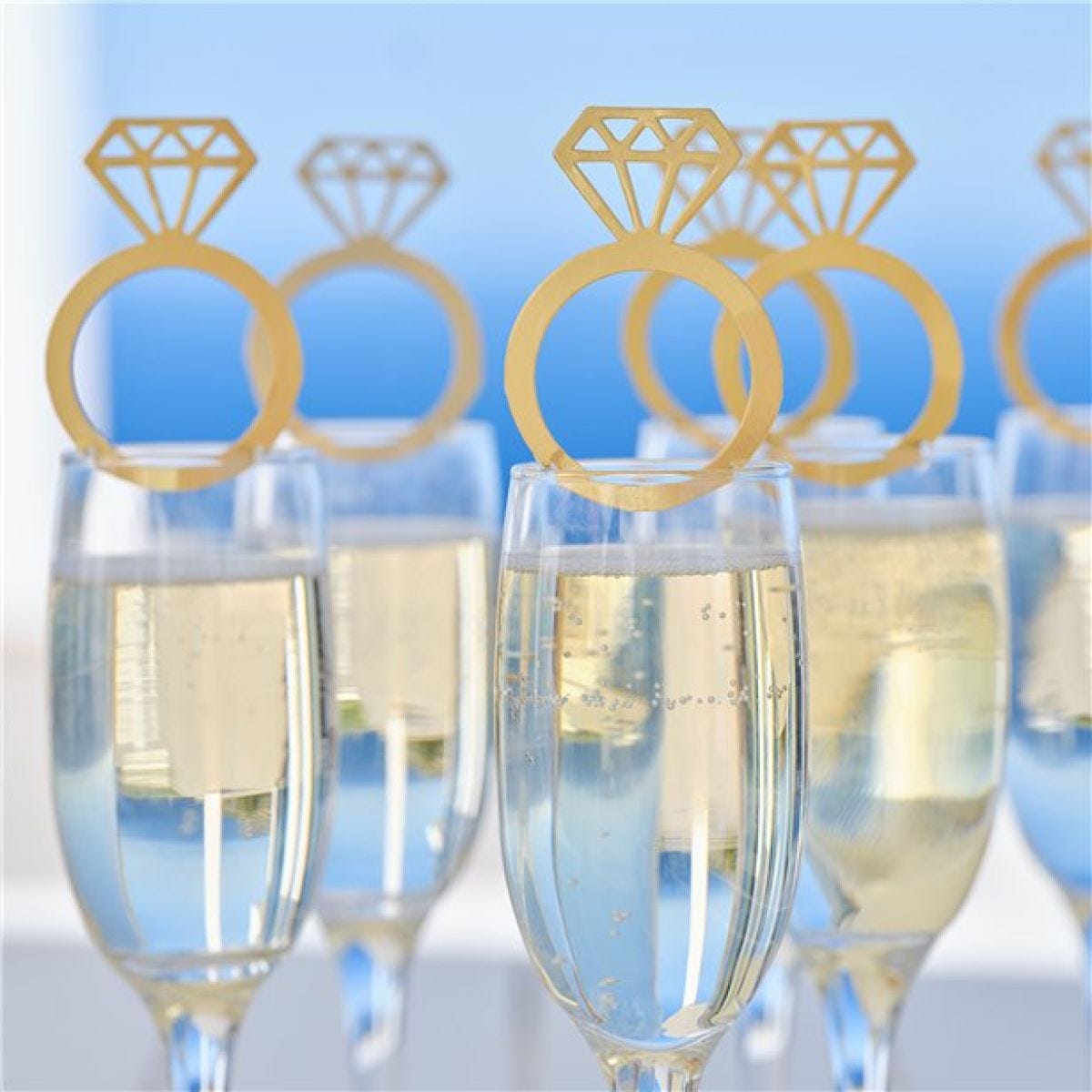 Engagement Ring Drinks Toppers