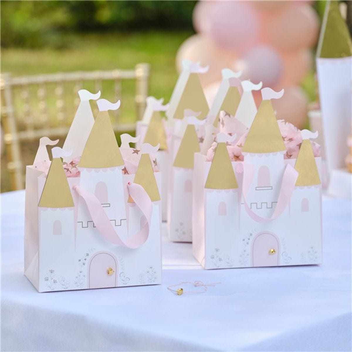 Princess Castle Paper Party Bags & Bracelets