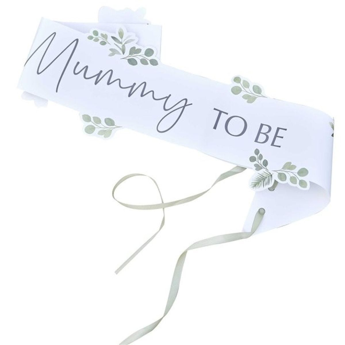 Botanical &apos;Mummy To Be&apos; Sash
