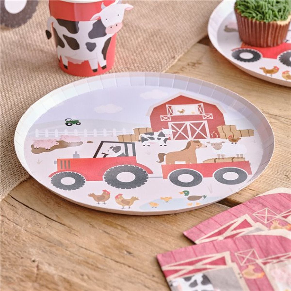 Farm Friends Paper Plates - 25cm