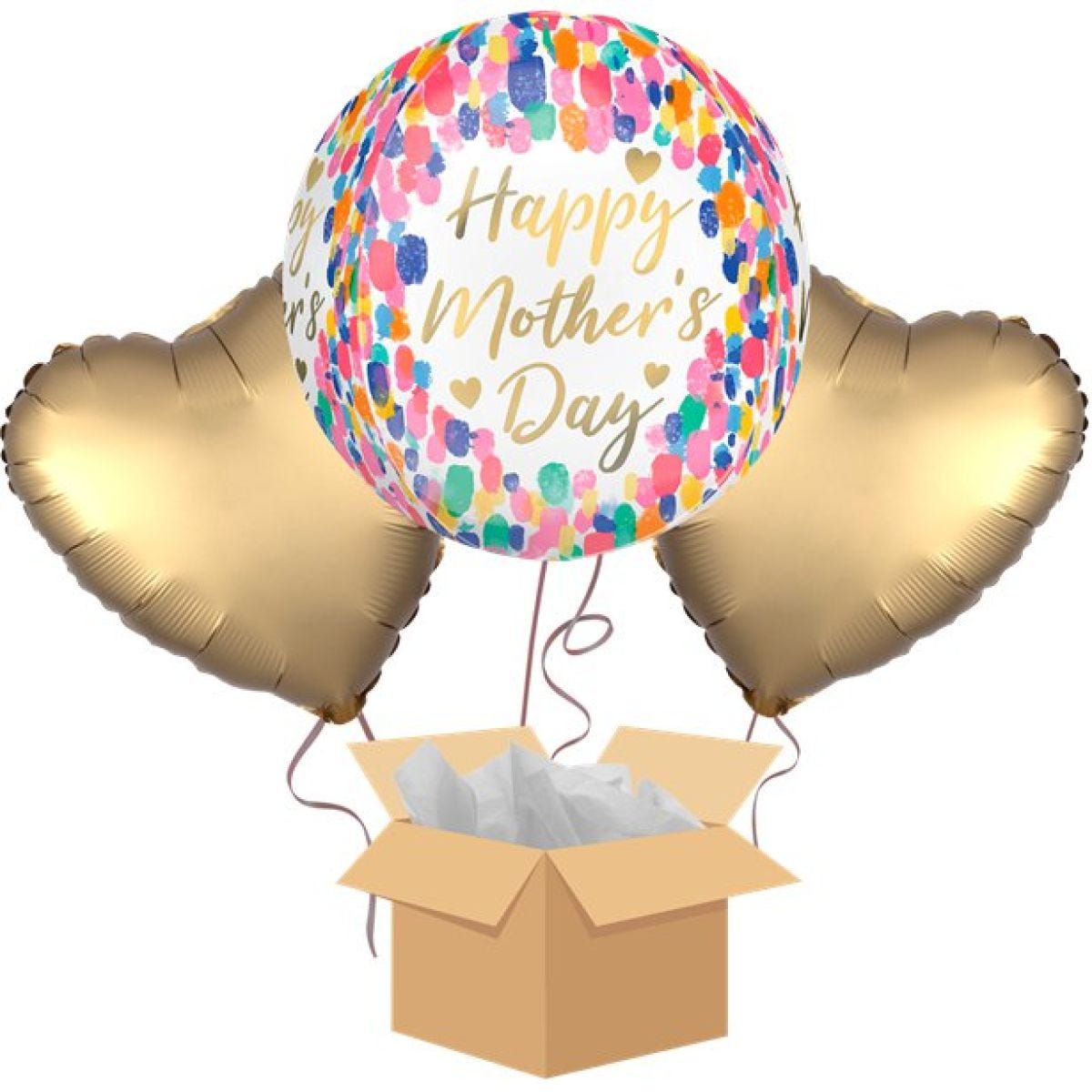 Mother&apos;s Day Watercolour Orbz Balloon Bouquet - Delivered Inflated