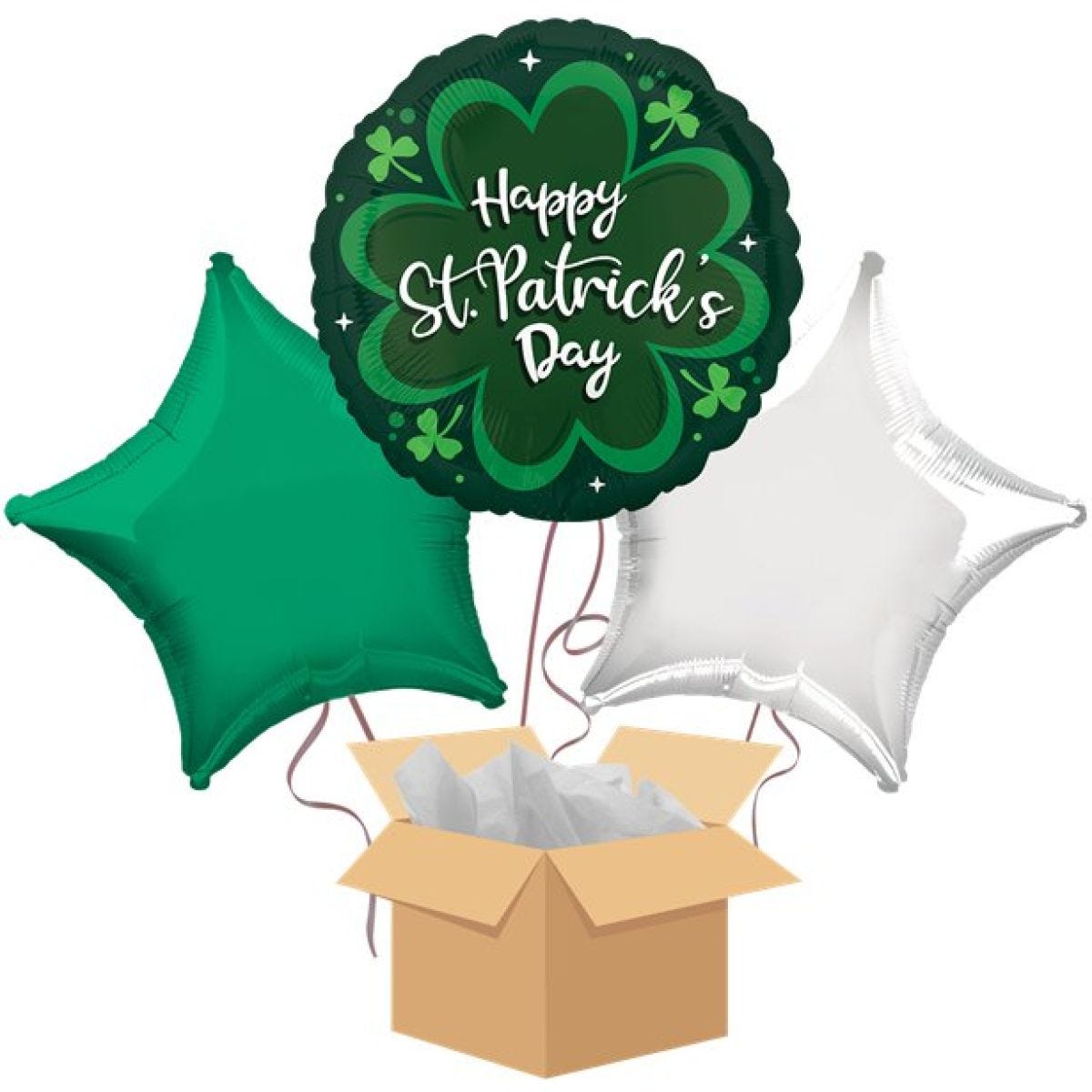 St.Patricks&apos;s Day Clover Balloon - Delivered Inflated