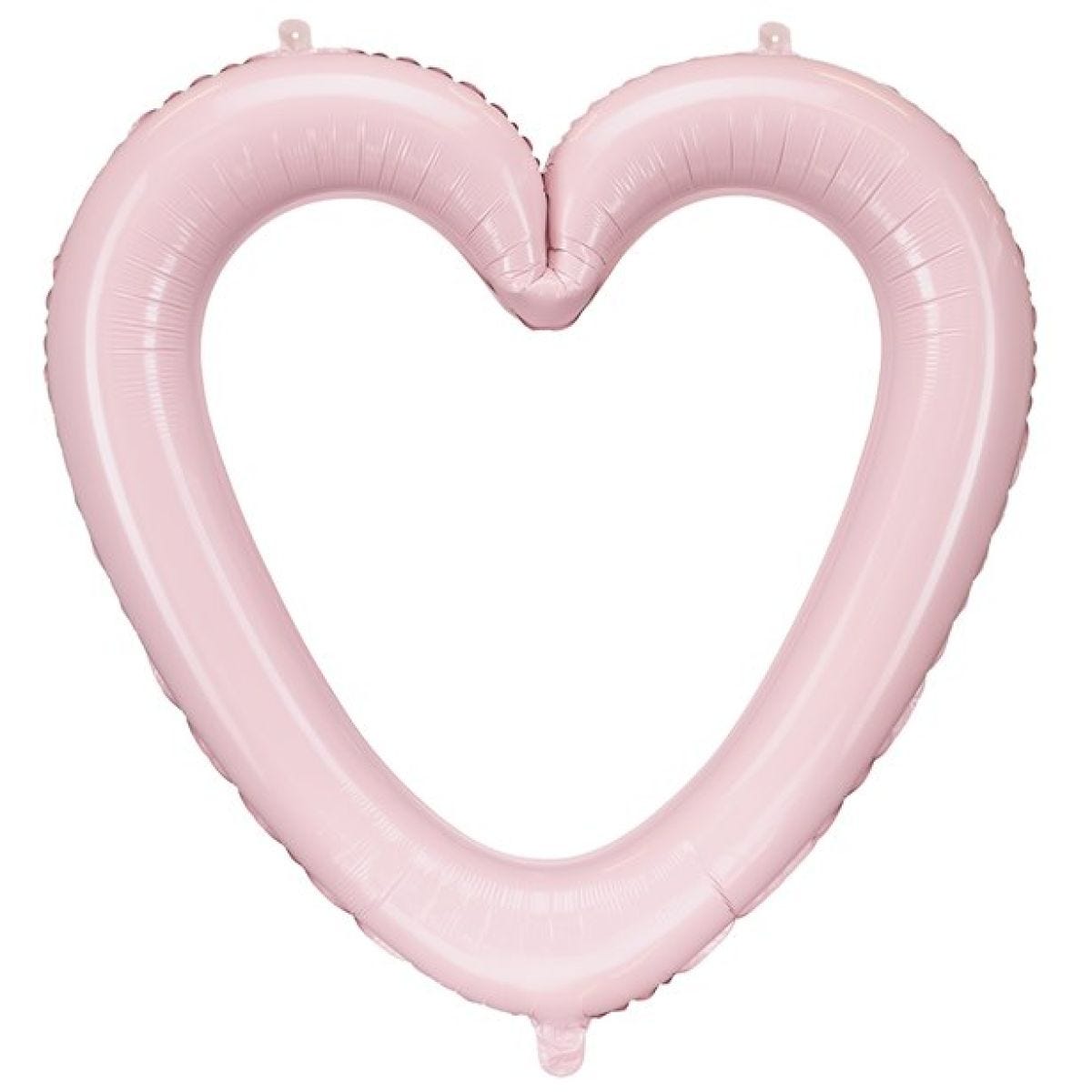 Heart Pink Foil Balloon Photo Booth Frame - 86cm x 83cm