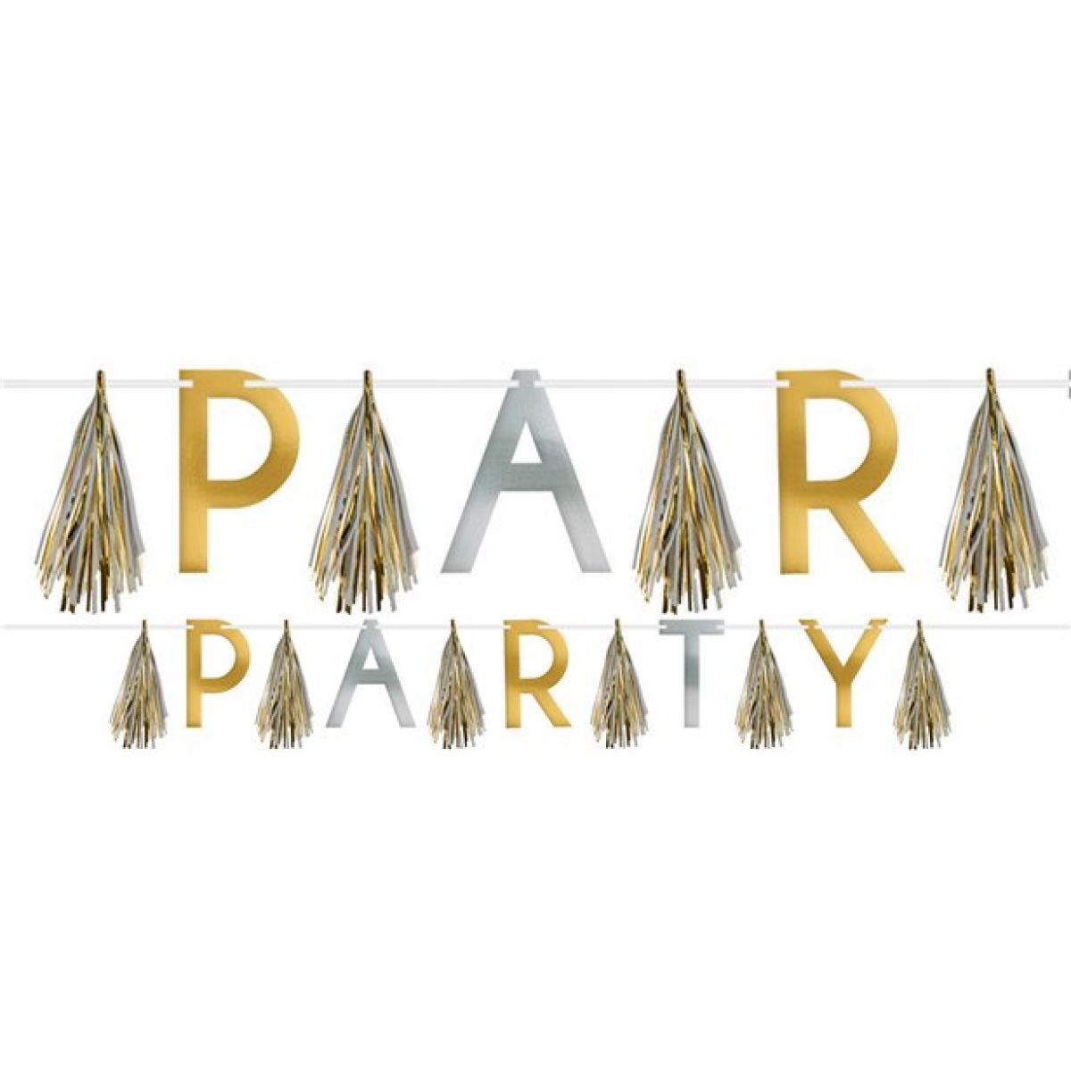 Silver & Gold Party Tassle Garland - 3.4m