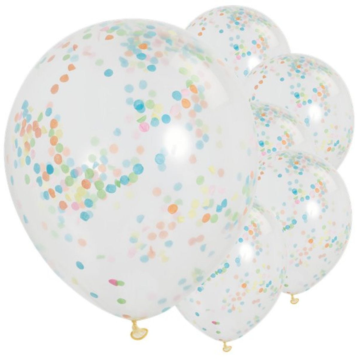 Multi Coloured Confetti Balloons - 12" Latex