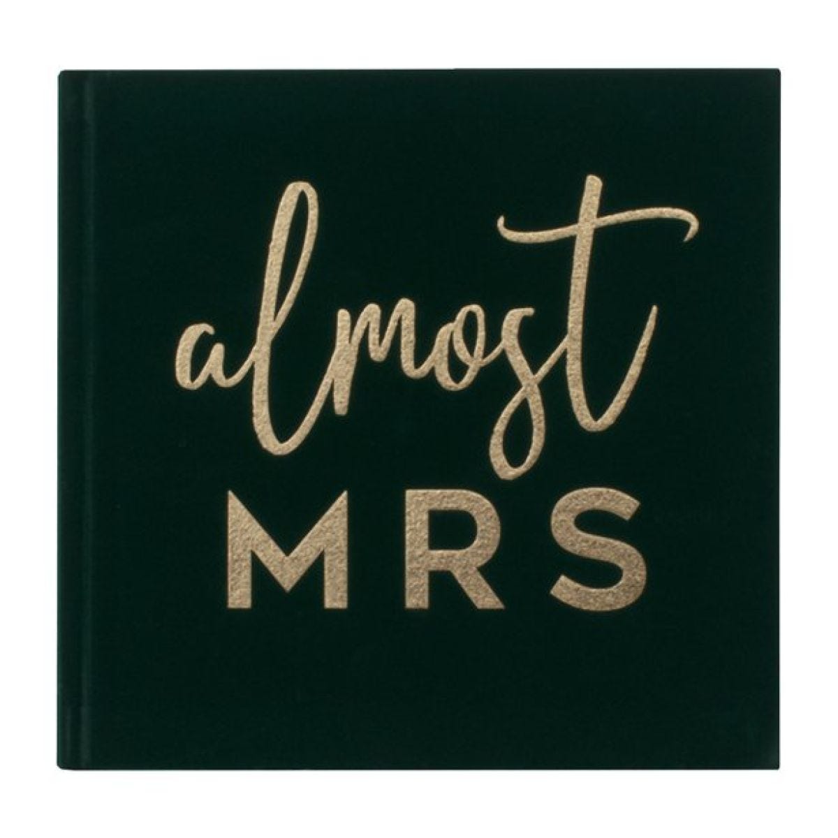 Botanical Hen Party Green Velvet Guest Book