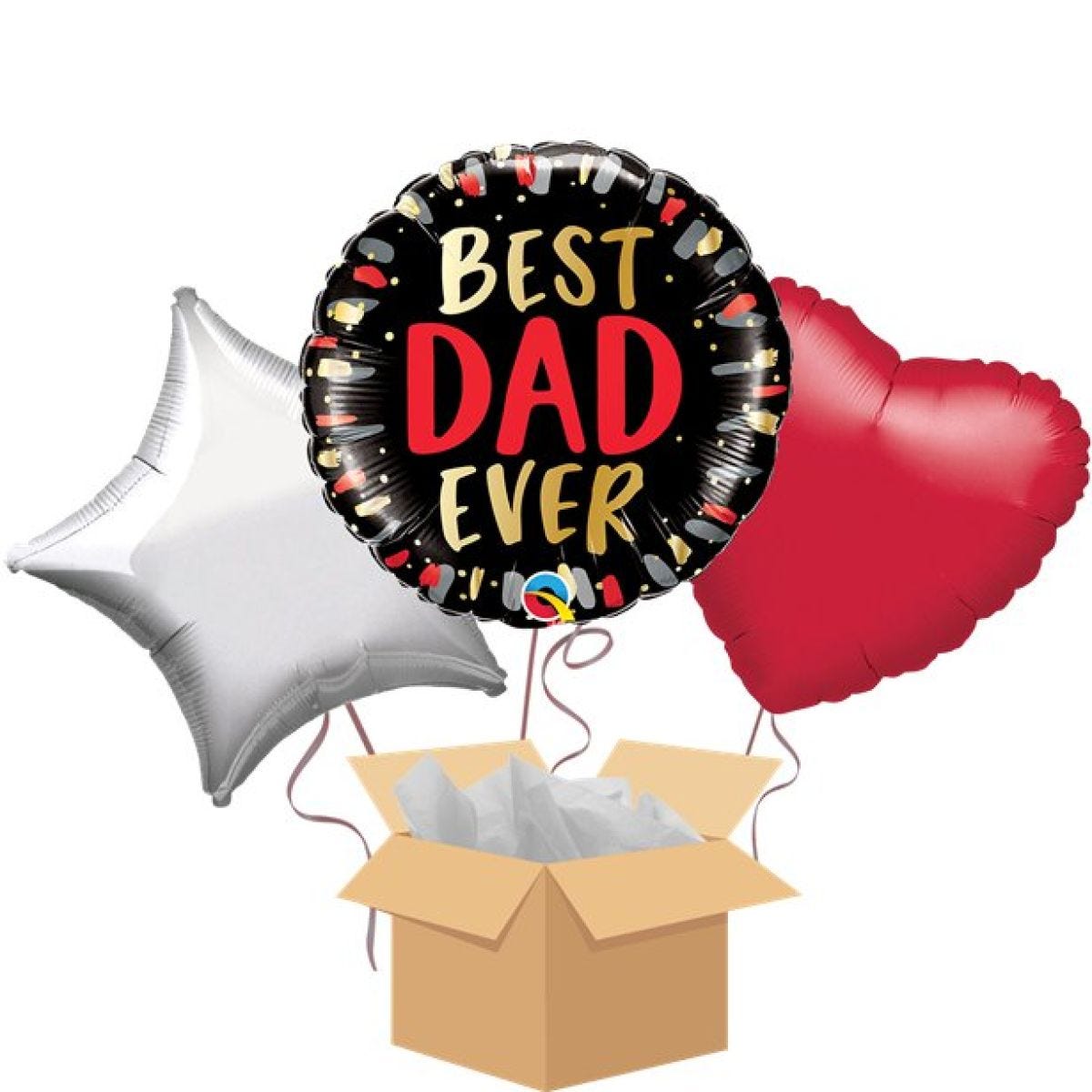 Best Dad Ever Balloon Bouquet - Delivered Inflated