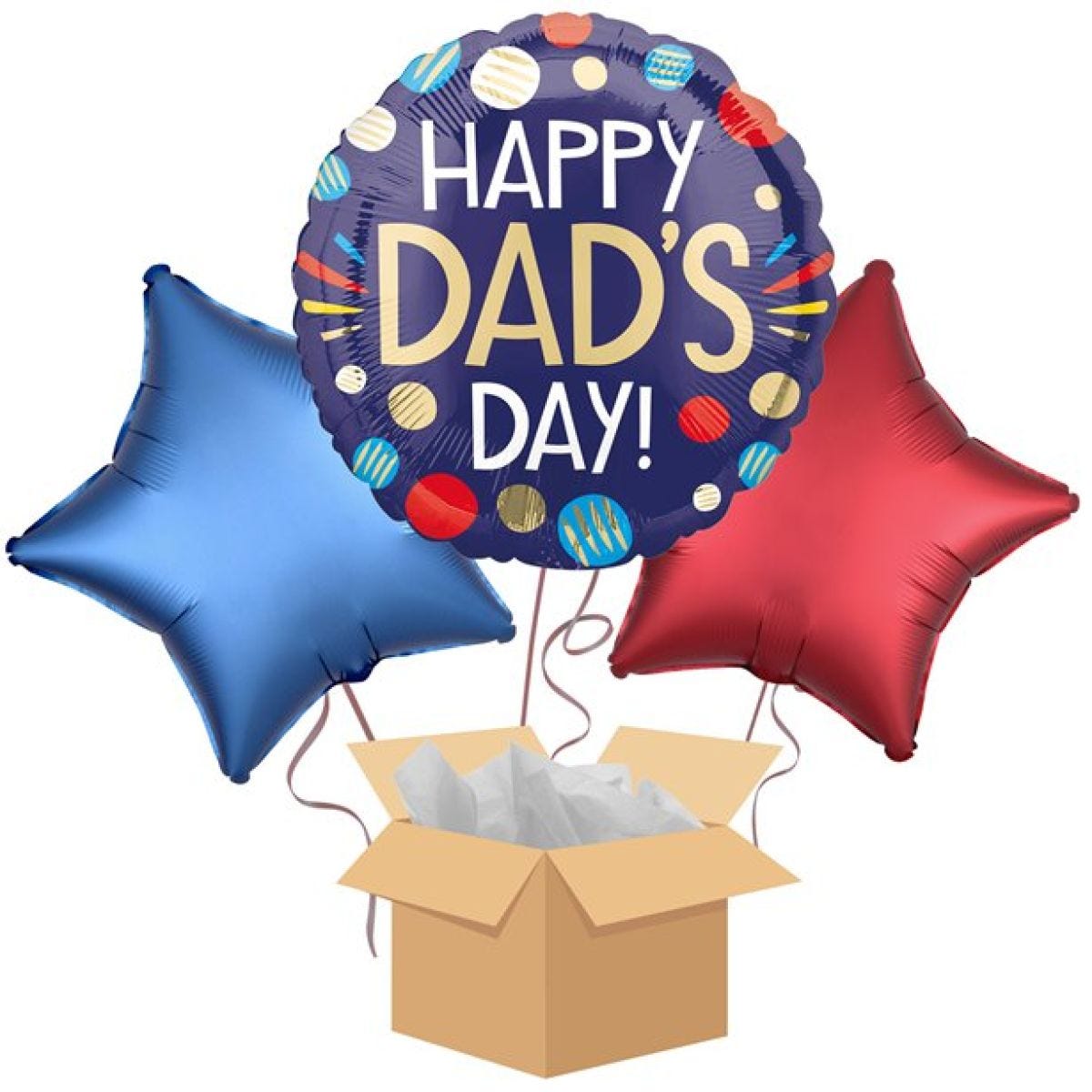 Happy Dad&apos;s Day Balloon Bouquet - Delivered Inflated