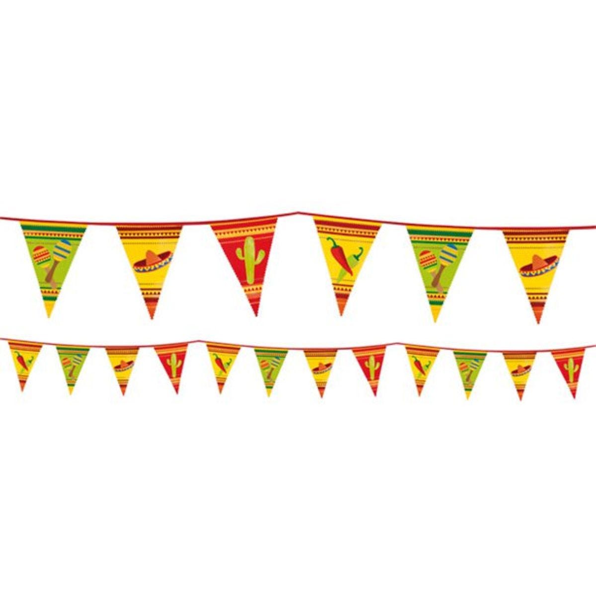 Mexican Fiesta Plastic Bunting - 6m