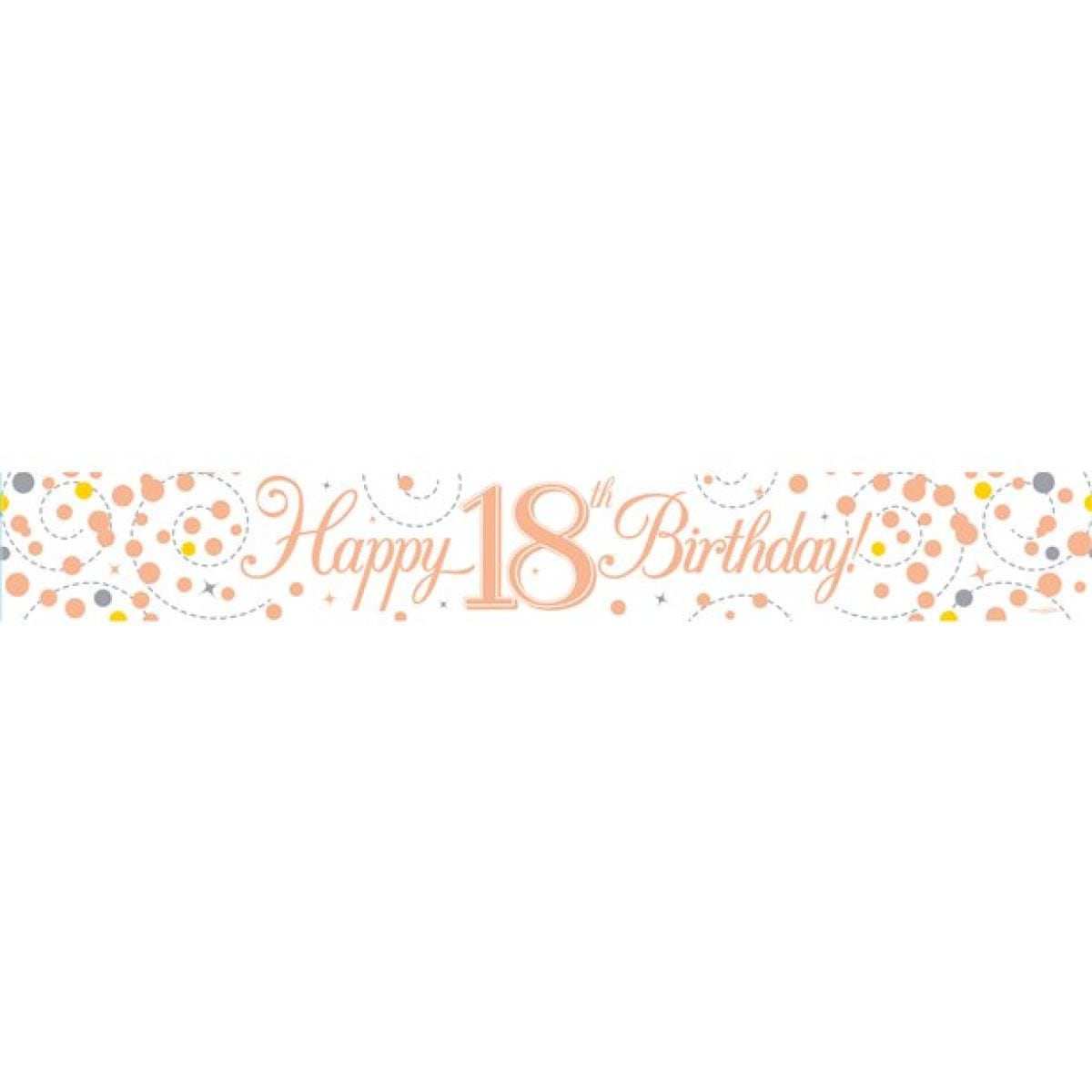 Sparking Fizz &apos;Happy 18th Birthday&apos; Banner - 2.7m