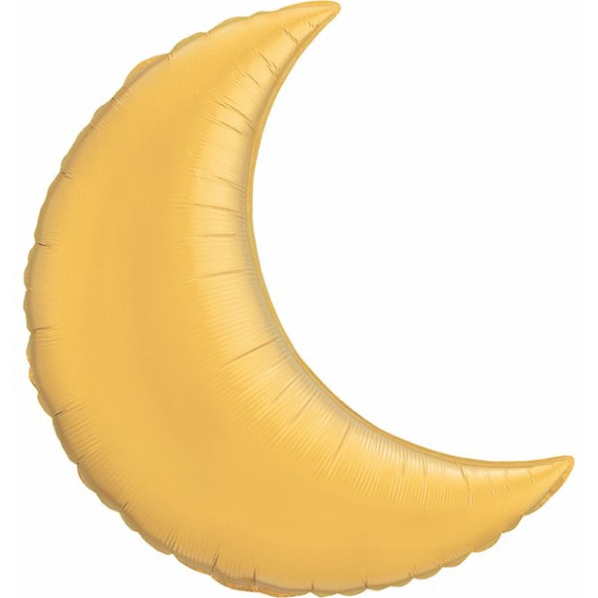 Metallic Gold Crescent Moon Shaped Balloon - 35" Foil