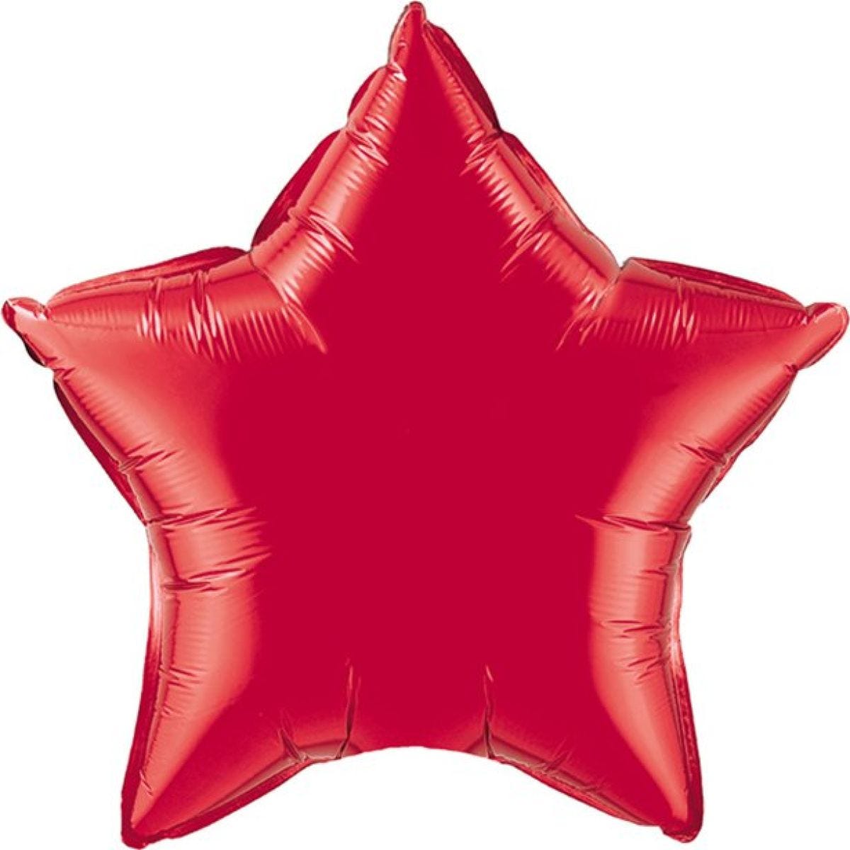 Ruby Red Star Shaped Balloon - 20" Foil