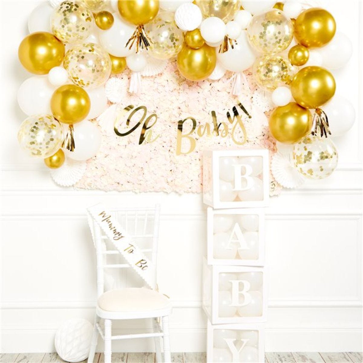 Deluxe Gold Baby Shower Decorating Kit