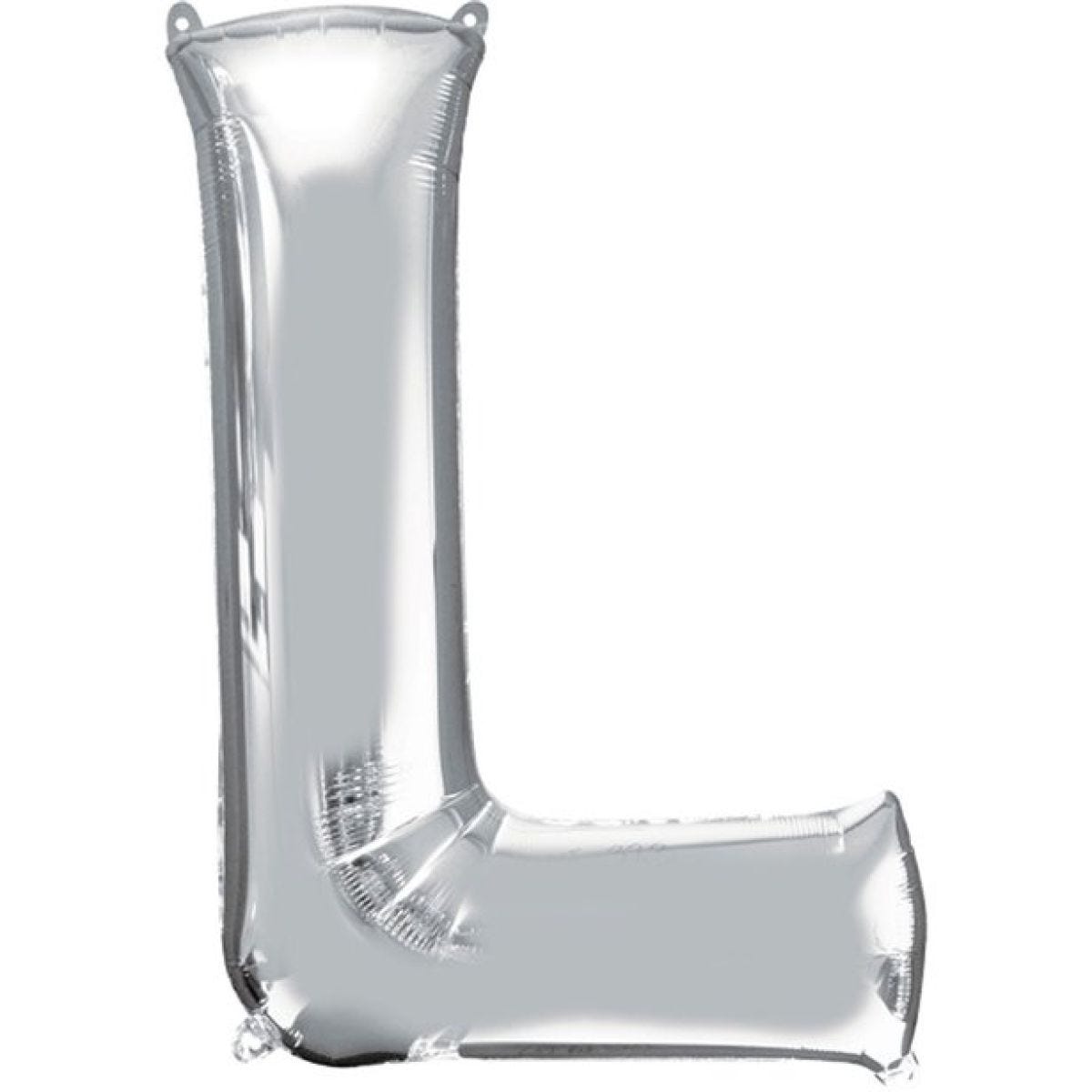 Silver Letter L Balloon - 16" Foil