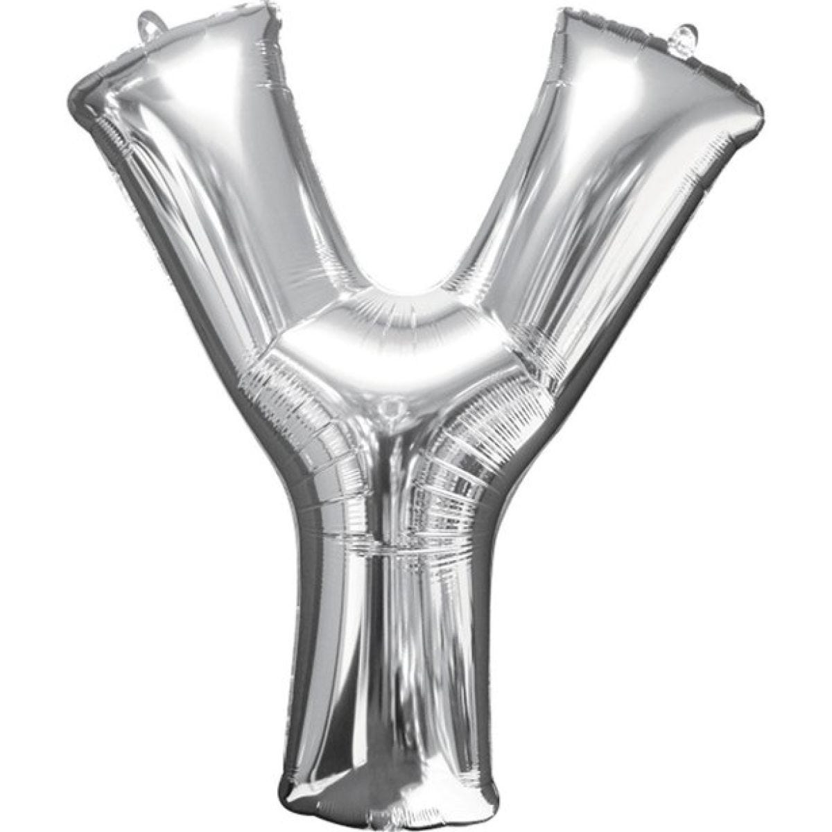 Silver Letter Y Balloon - 16" Foil