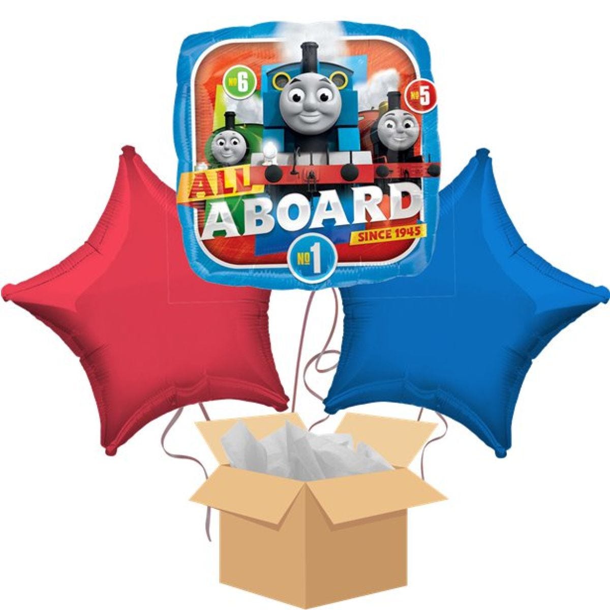 Thomas the Tank Engine Balloon Bouquet - Delivered Inflated