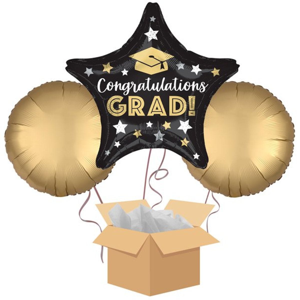 Congratulations Grad Star Balloon - Delivered Inflated
