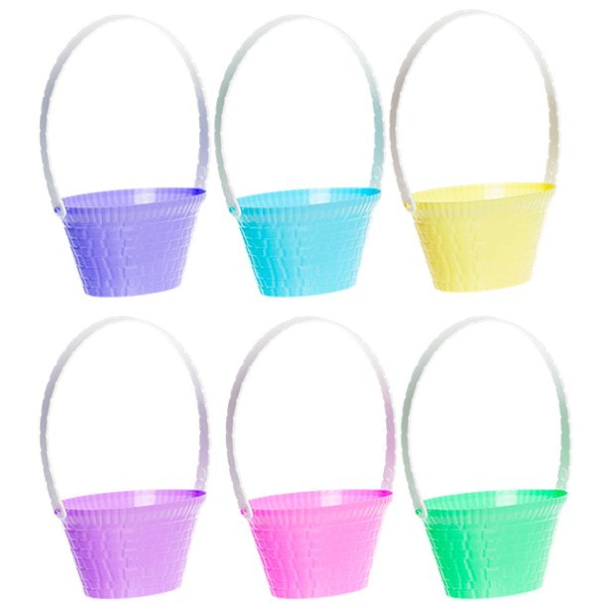 Mini Pastel Easter Baskets - 10cm (6pk)