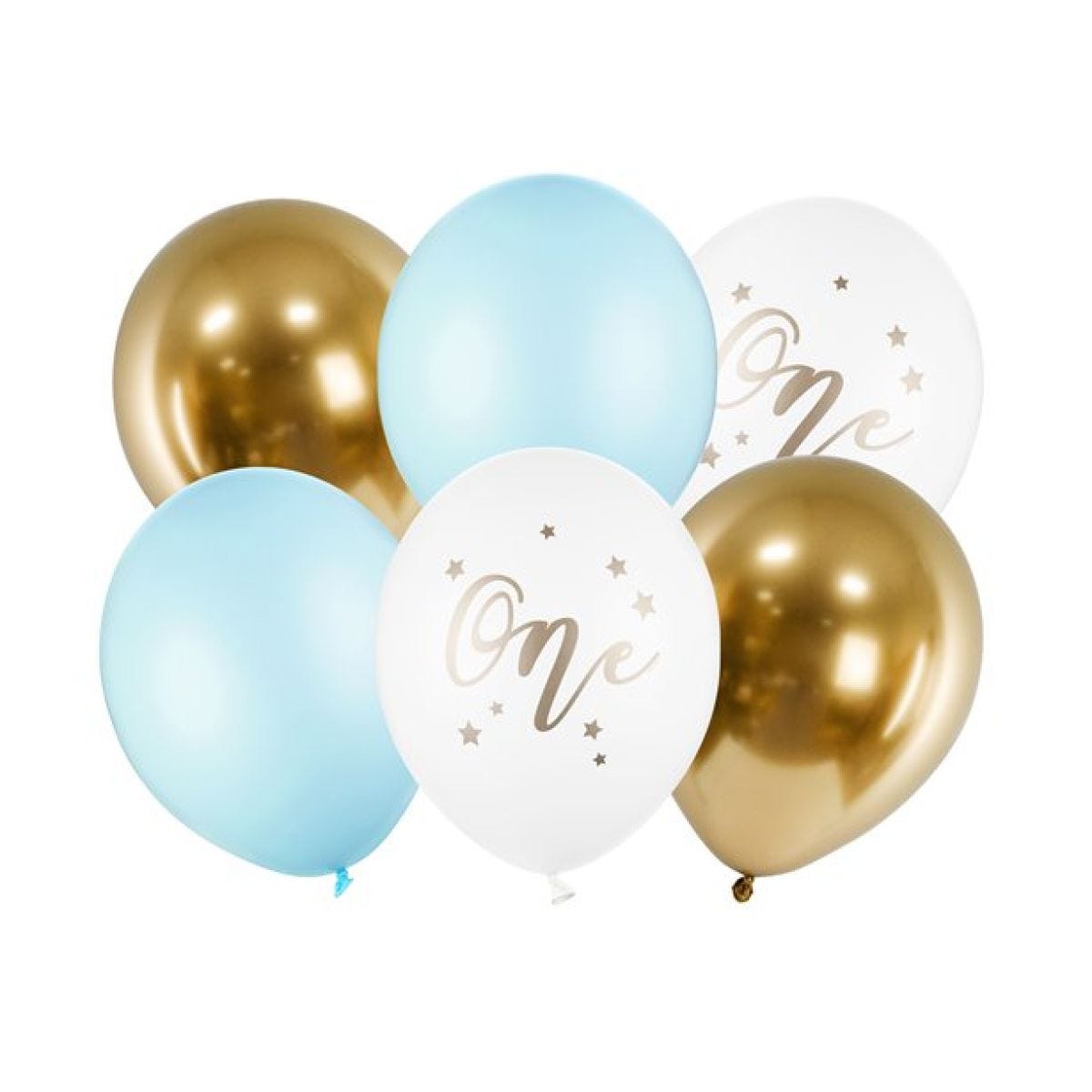 Pastel Blue Age 1 Balloon Bundle - 12" Latex