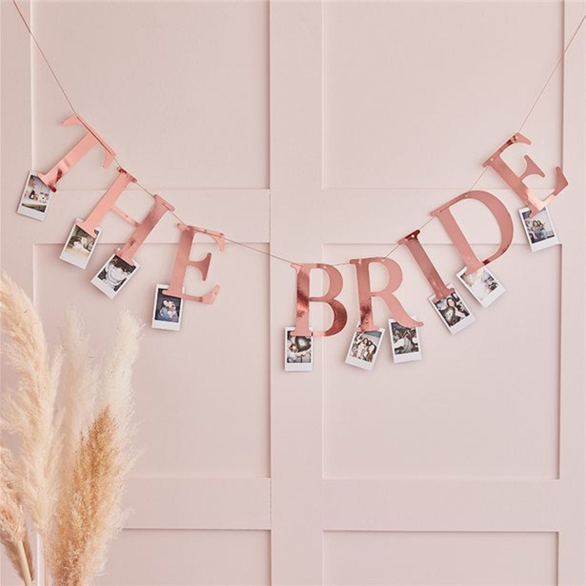 The Bride Rose Gold Peg Bunting