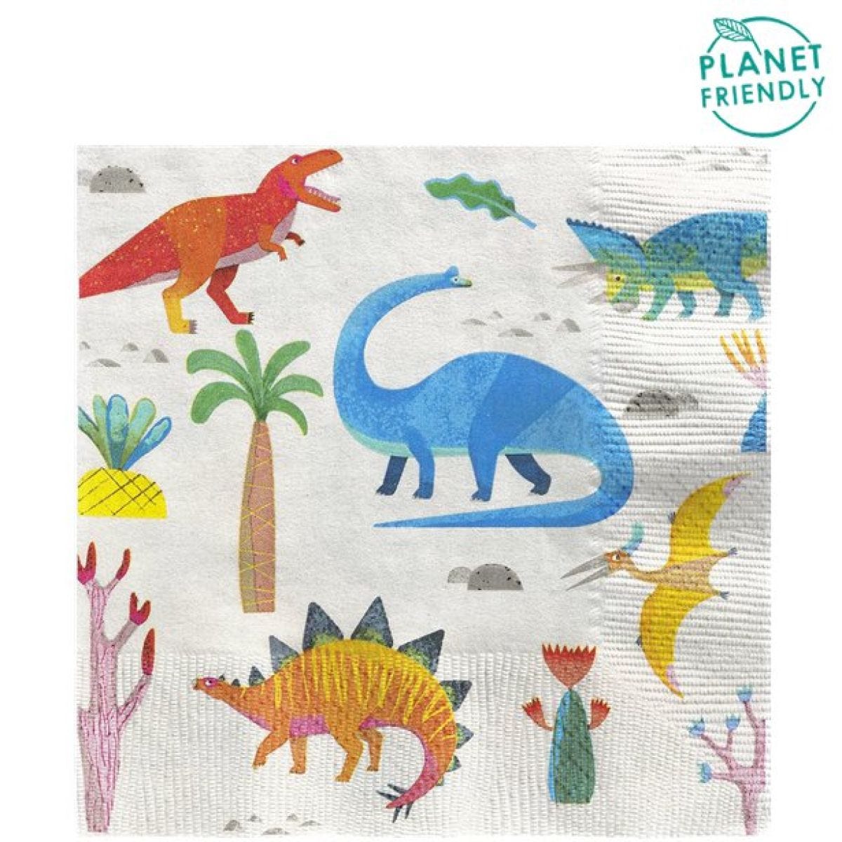 Little Party Dino Paper Napkins - 33cm (20pk)