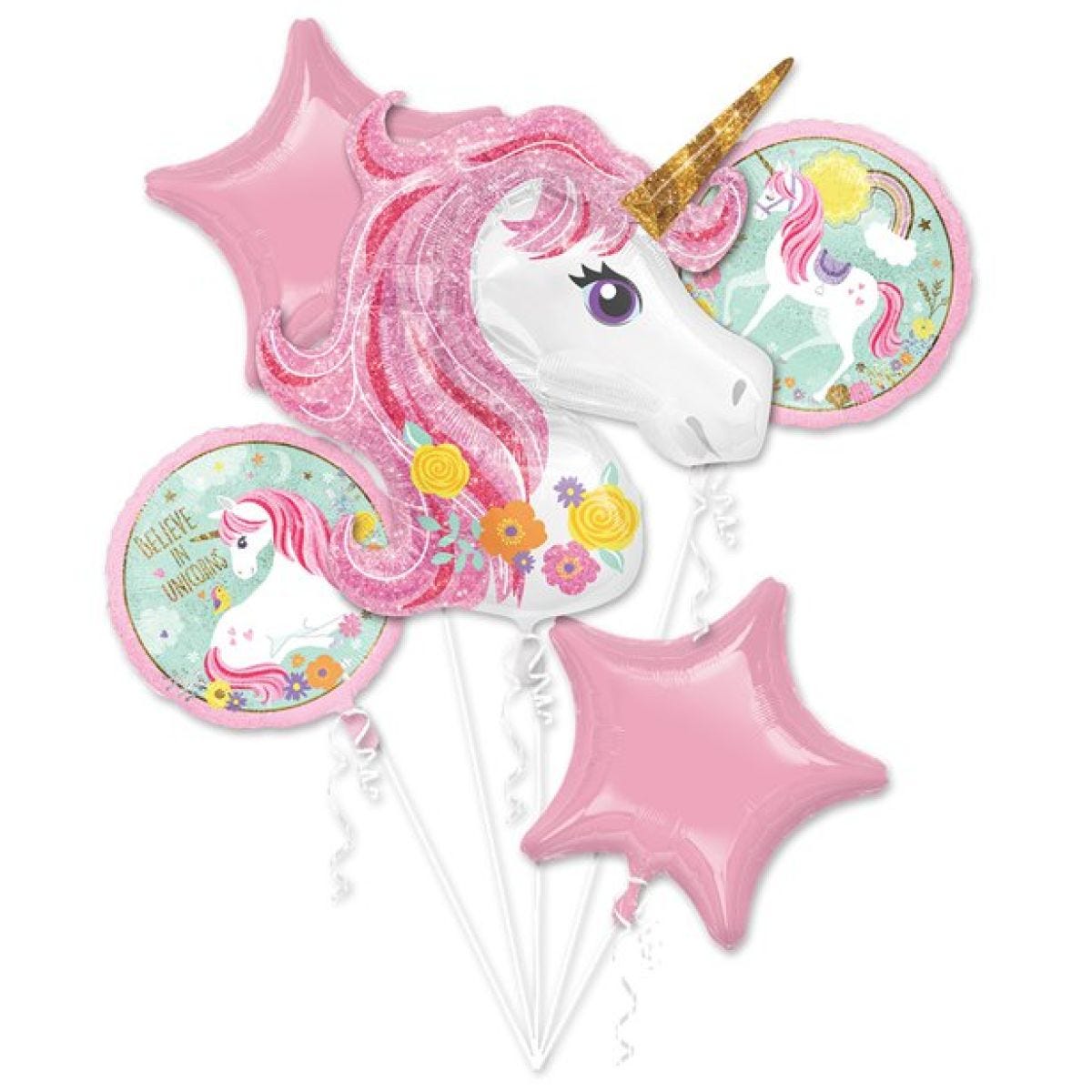 Magical Unicorn Balloon Bouquet (5pk)