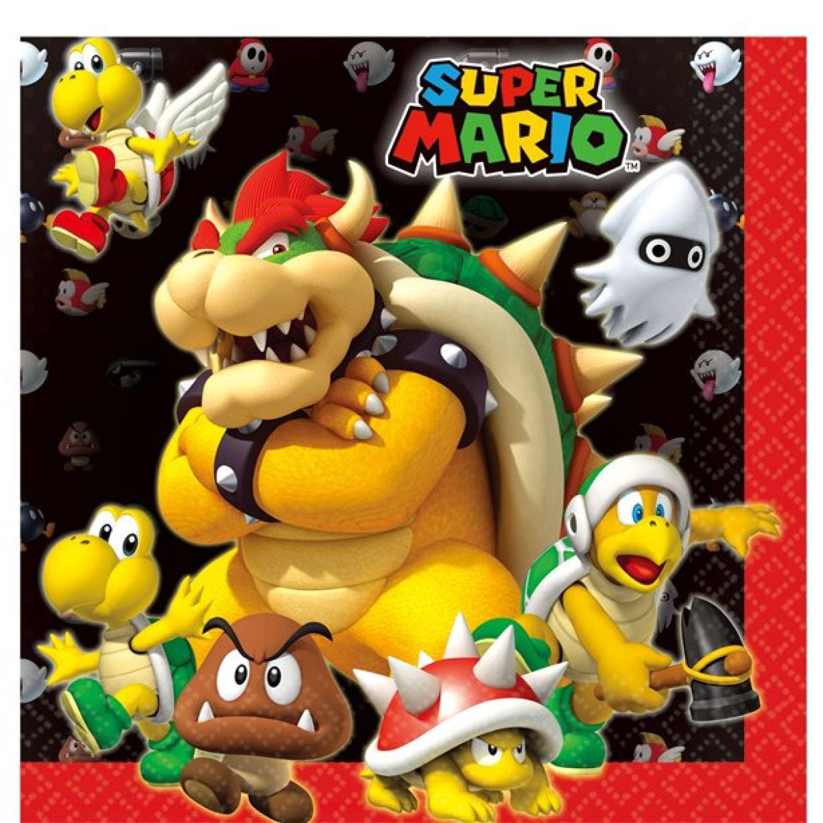 Super Mario Paper Napkins - 33cm (16pk)