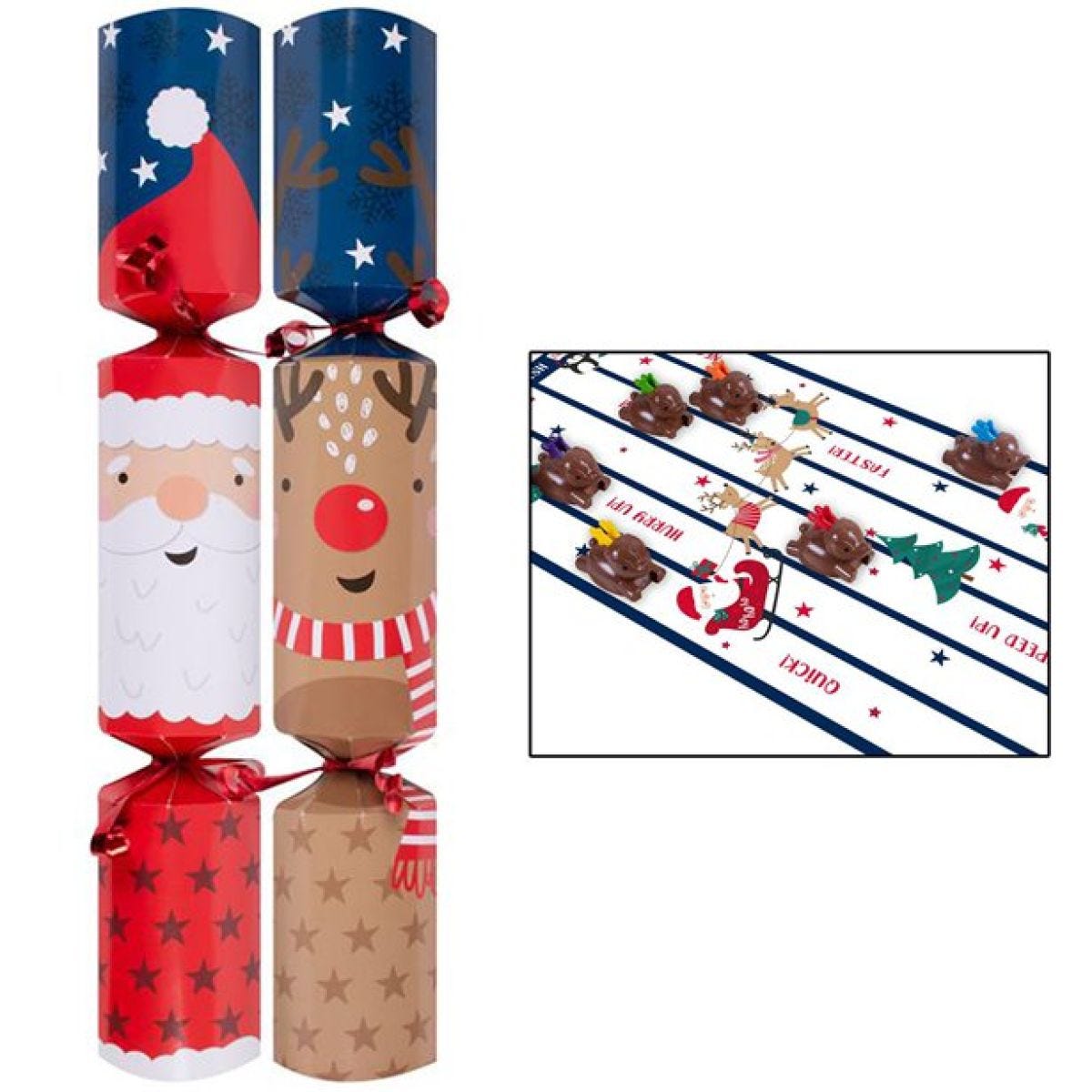 Racing Reindeers Game Crackers - 30m