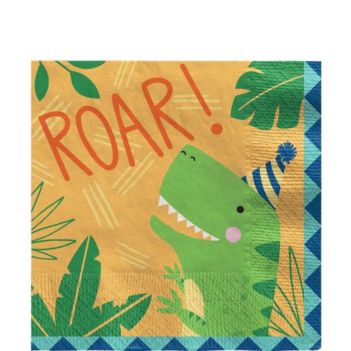 Dino-Mite Paper Napkins - 33cm (16pk)